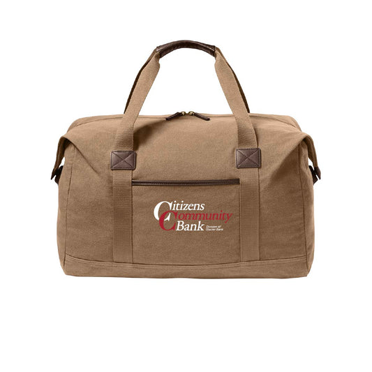 Citizens Community Bank - Embroidered - Port Authority® Washed Canvas Duffel - BG8030
