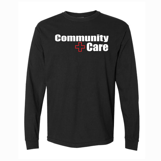 Community Care (full size) - LONG SLEEVE Comfort Colors Tee