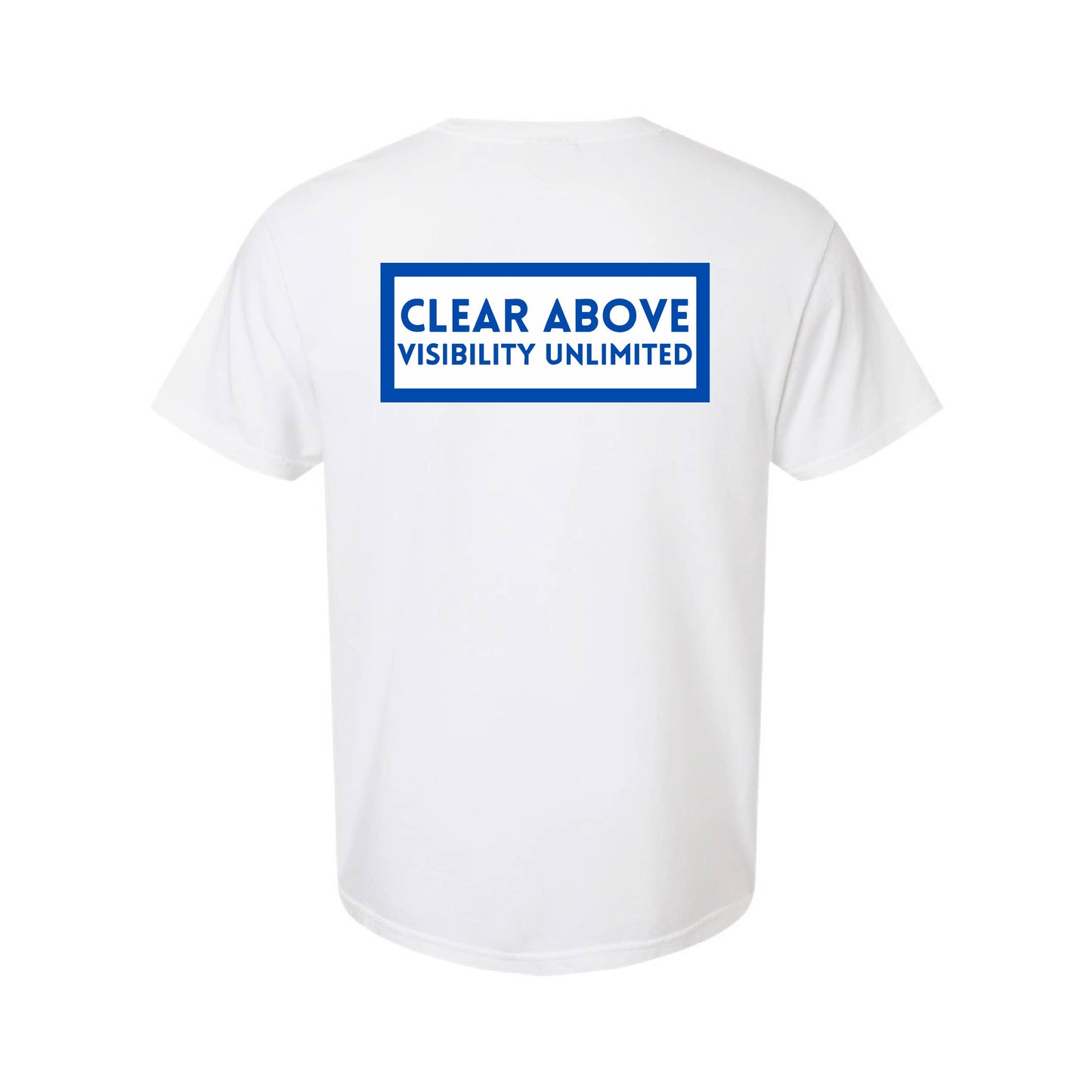 CAVU - Clear Above Visibility Unlimited On Back - White Comfort Colors Tee