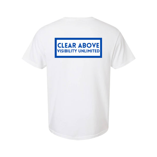 CAVU - Clear Above Visibility Unlimited On Back - White Comfort Colors Tee