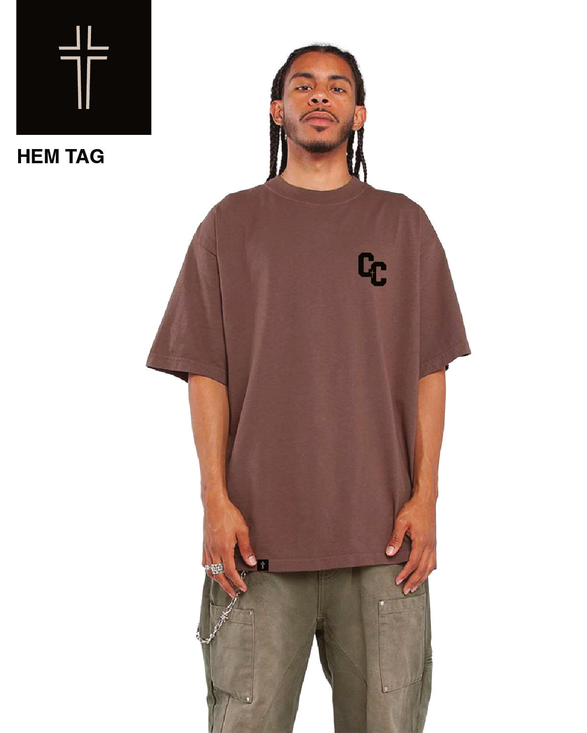Christ Crew - Circle Logo - Embroidered and Printed - Shaka Heavyweight Tee - SHGD