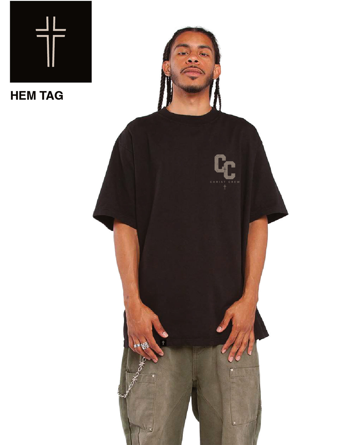 Christ Crew - Two C's Logo - Printed - Shaka Heavyweight Tee - SHGD