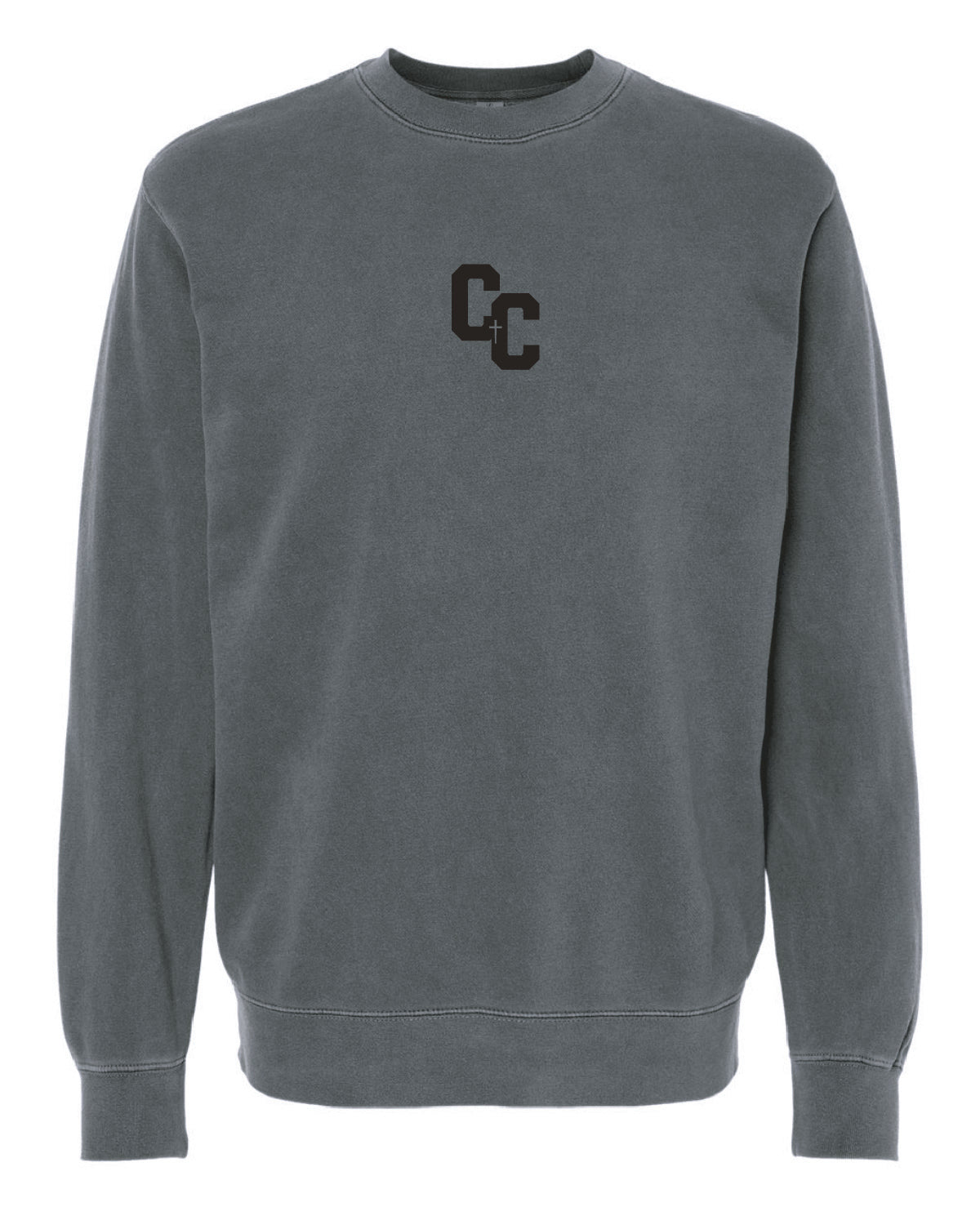 Christ Crew - Embroidered tone-on-tone - Independent Trading Pigment Crew - PRM3500