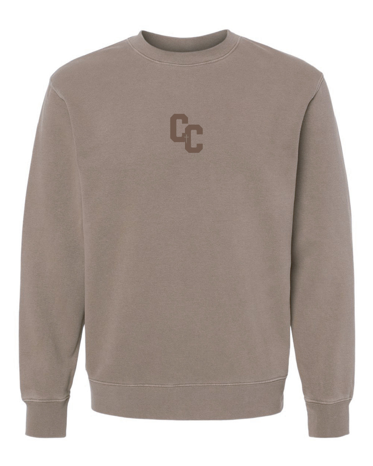 Christ Crew - Embroidered tone-on-tone - Independent Trading Pigment Crew - PRM3500