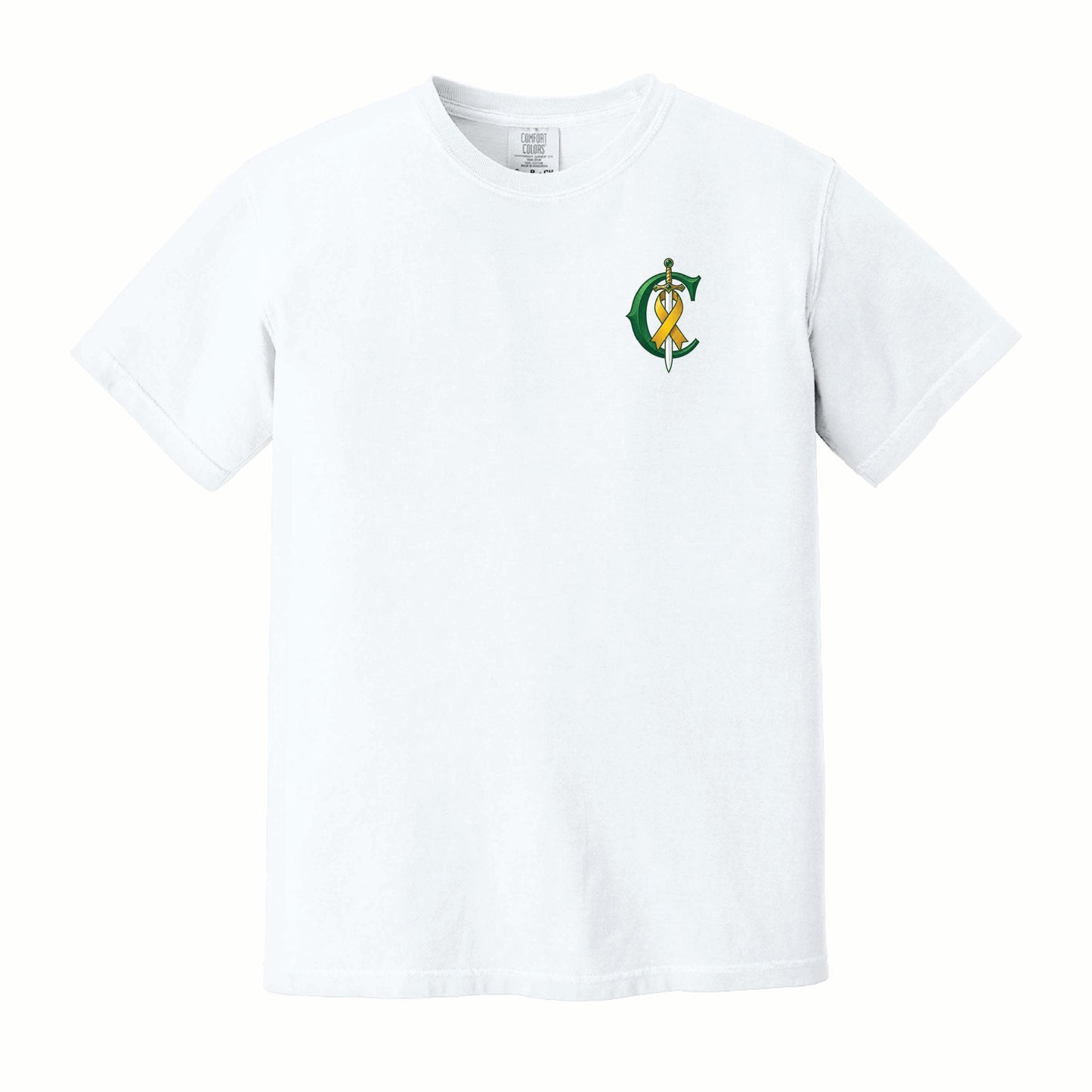 Calleum Conquers - Comfort Colors Short Sleeve Tee - 1717 - Pocket Front & Back