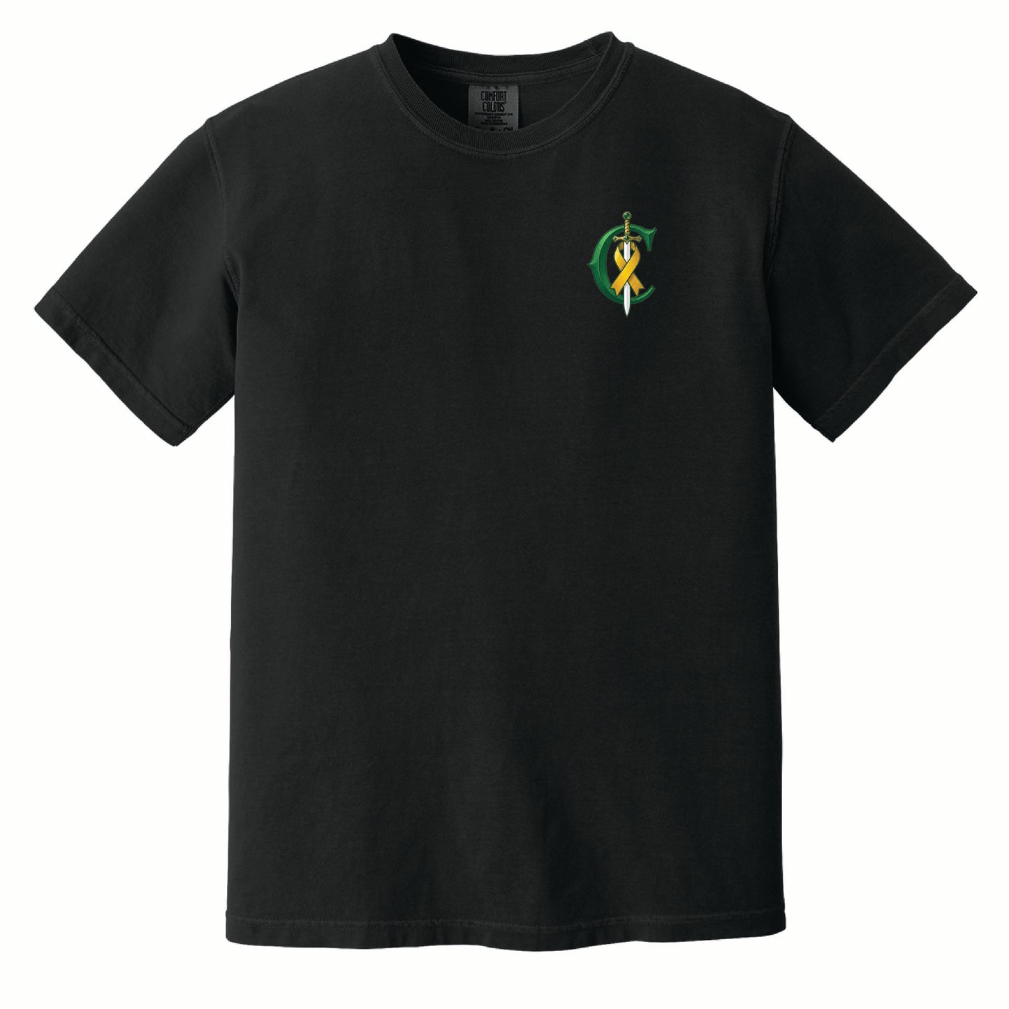 Calleum Conquers - Comfort Colors Short Sleeve Tee - 1717 - Pocket Front & Back