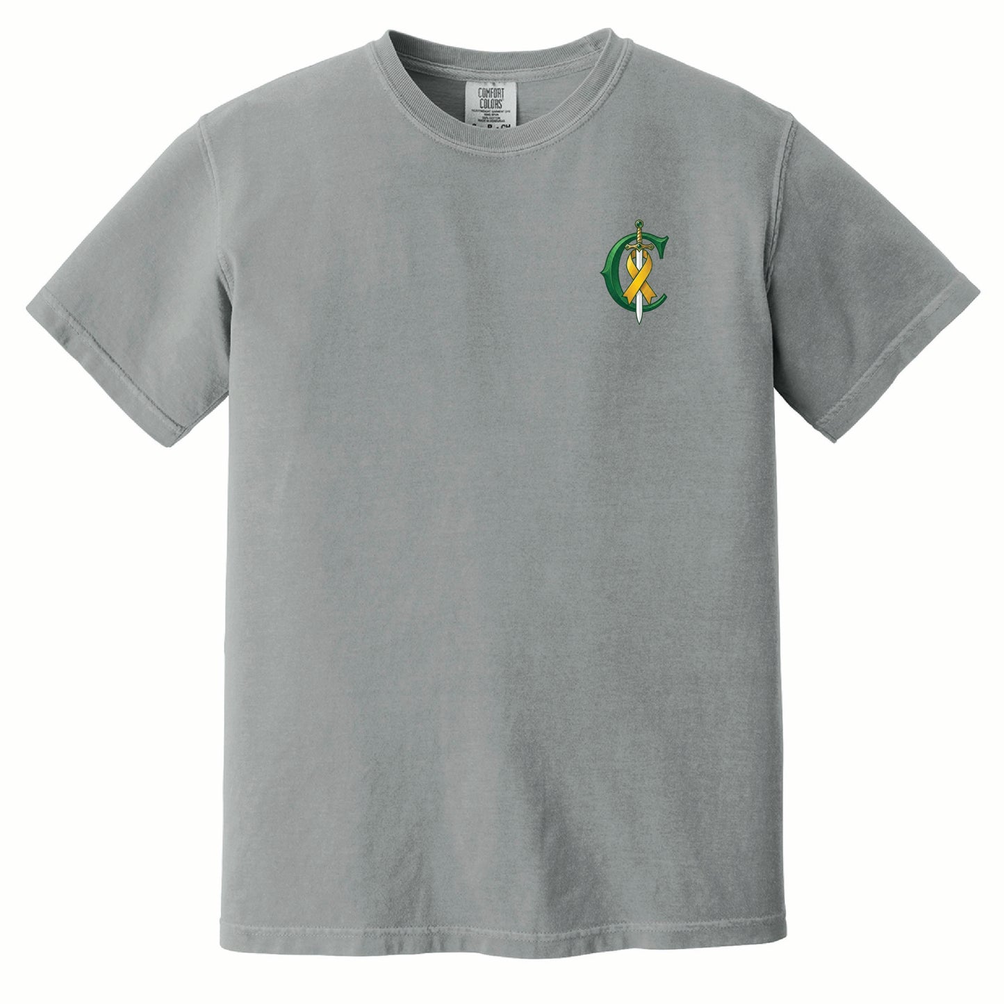 Calleum Conquers - Comfort Colors Short Sleeve Tee - 1717 - Pocket Front & Back