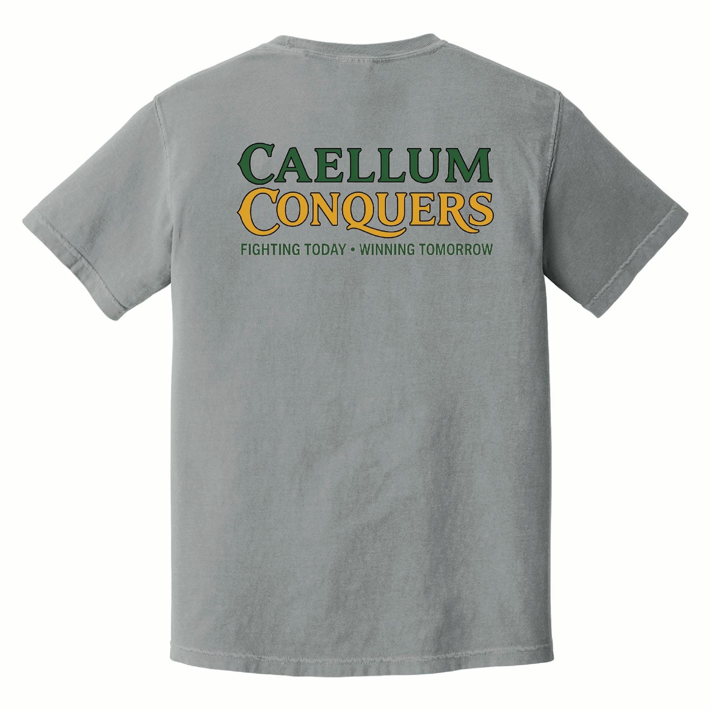 Calleum Conquers - Comfort Colors Short Sleeve Tee - 1717 - Pocket Front & Back