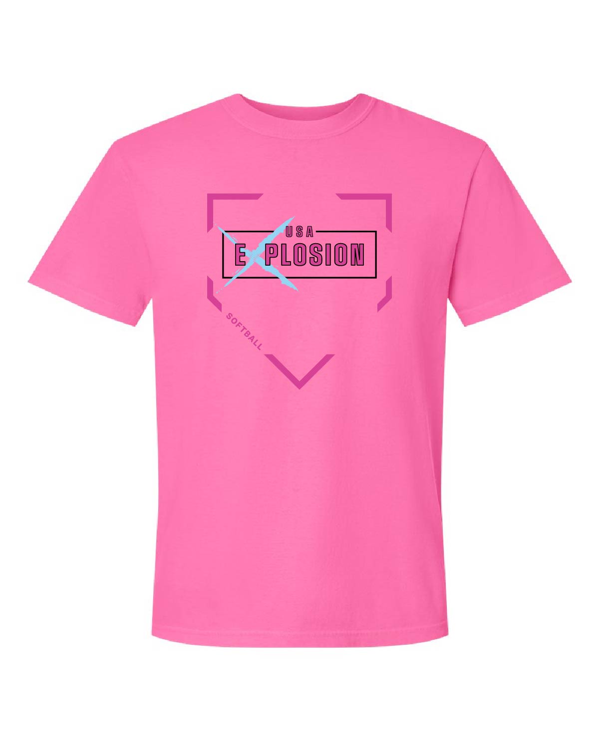 USA Explosion Softball - Comfort Colors Tee - Explosion Diamond - 1717