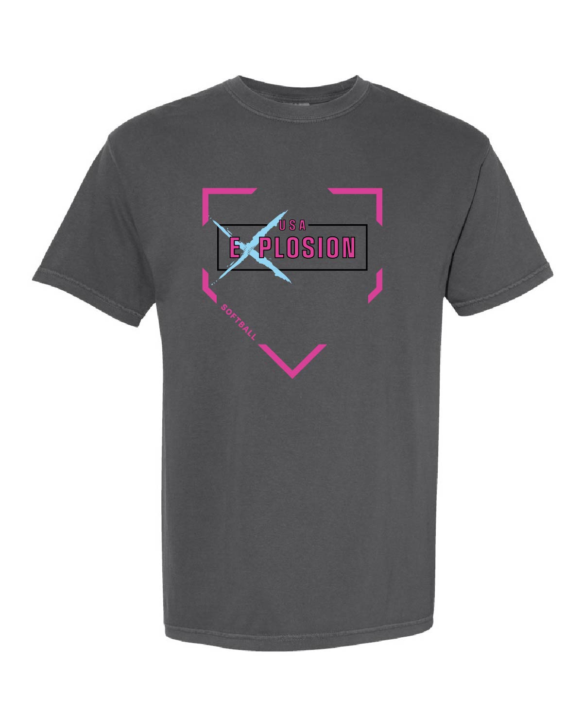 USA Explosion Softball - Comfort Colors Tee - Explosion Diamond - 1717