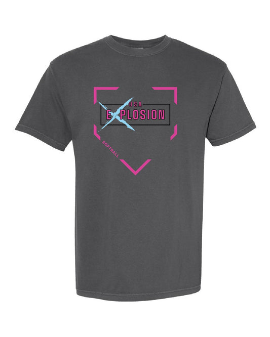 USA Explosion Softball - Comfort Colors Tee - Explosion Diamond - 1717