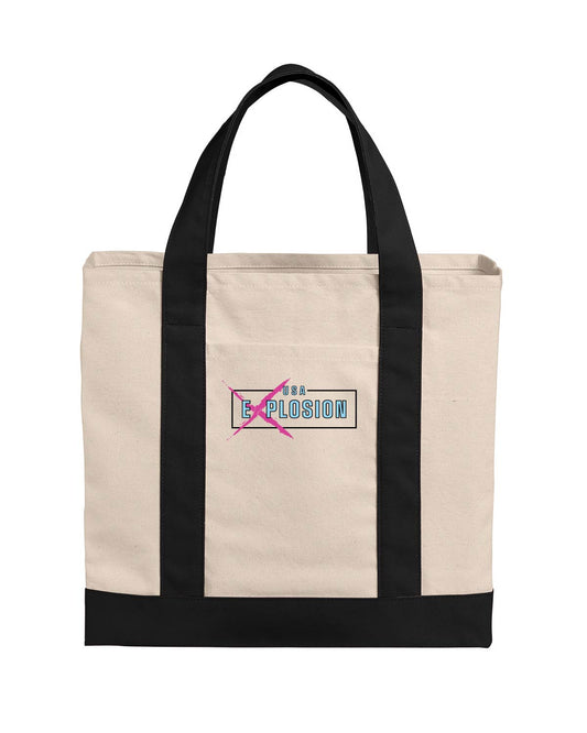 USA Explosion - Port Authority® Cotton Canvas Two-Tone Tote - Rectangle Logo - BG429