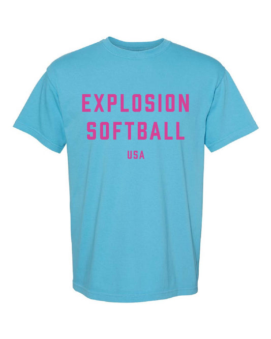 USA Explosion Softball - Comfort Colors Tee - Explosion Softball - 1717