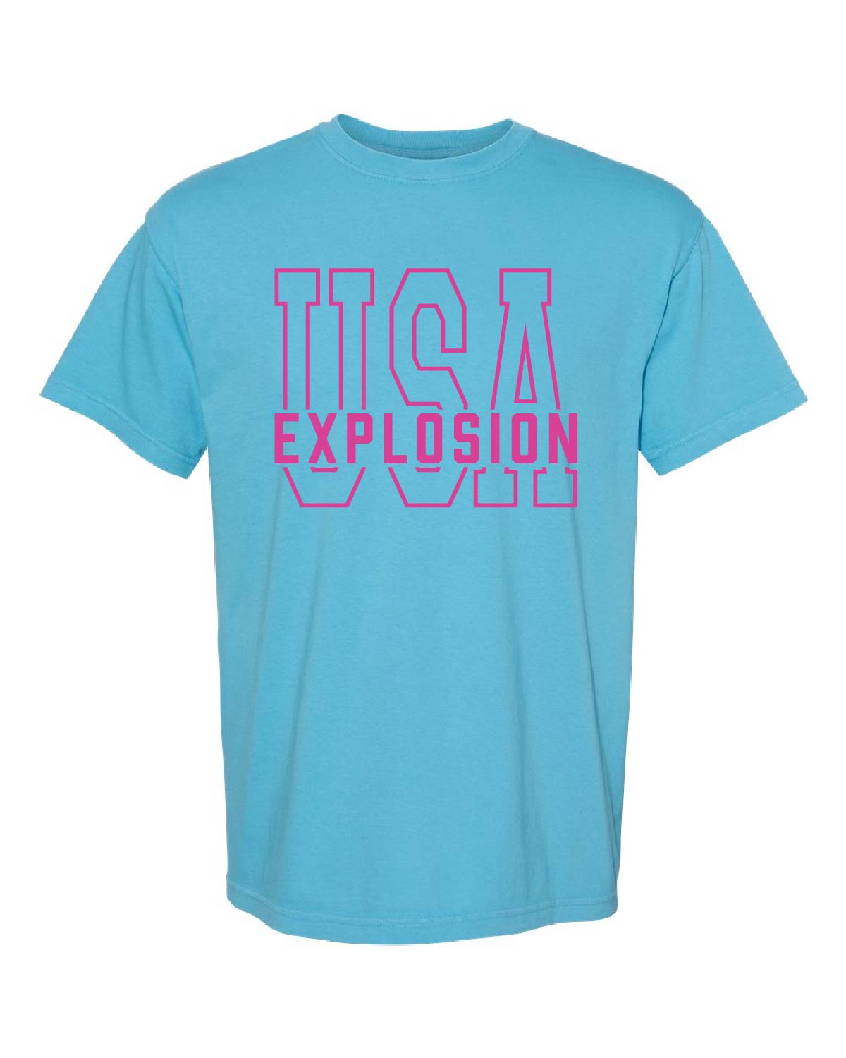 USA Explosion Softball - Comfort Colors Tee - USA Outline - 1717