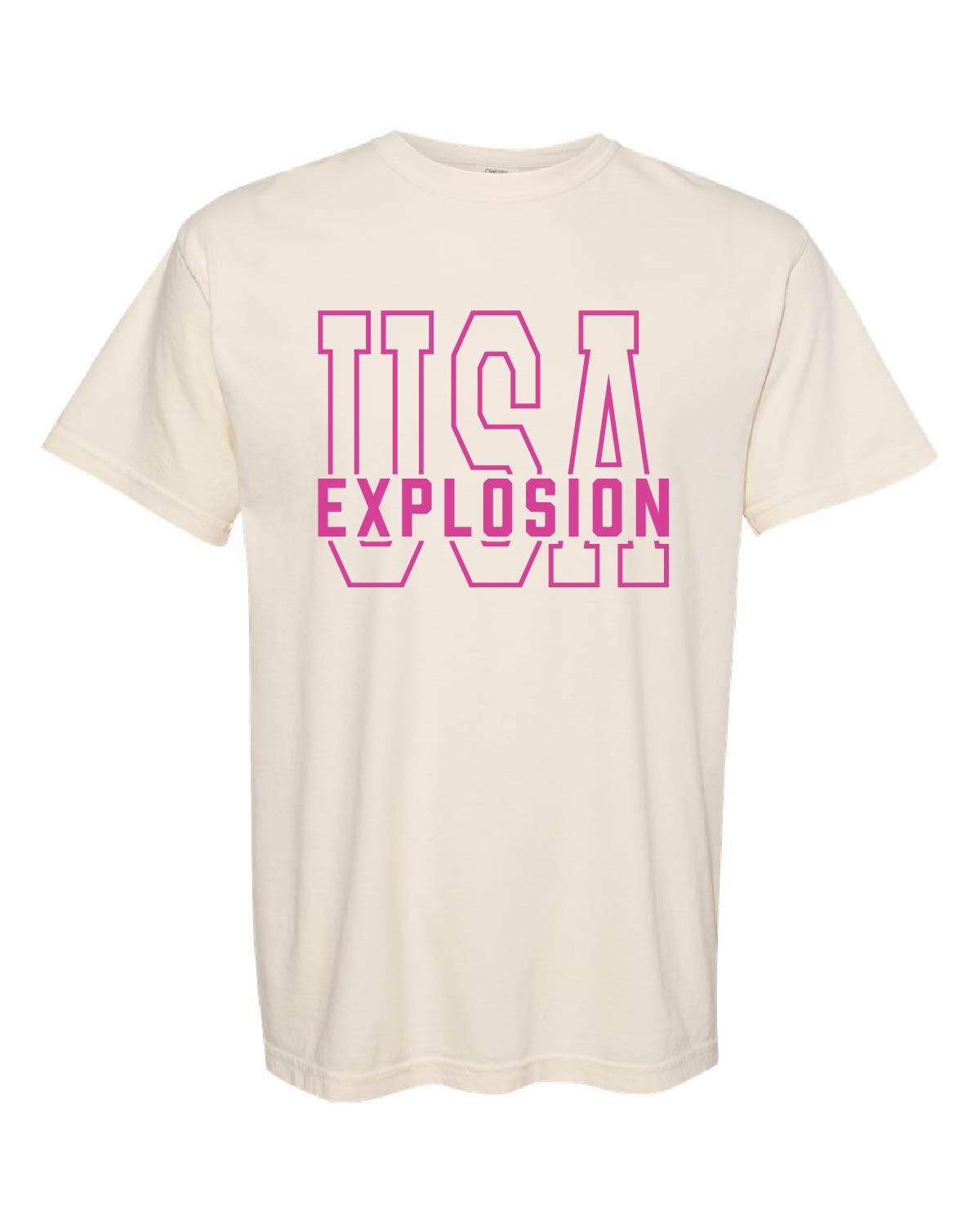 USA Explosion Softball - Comfort Colors Tee - USA Outline - 1717