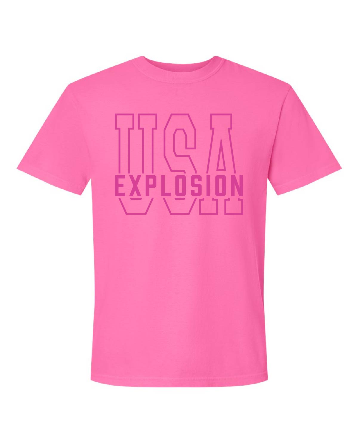 USA Explosion Softball - Comfort Colors Tee - USA Outline - 1717