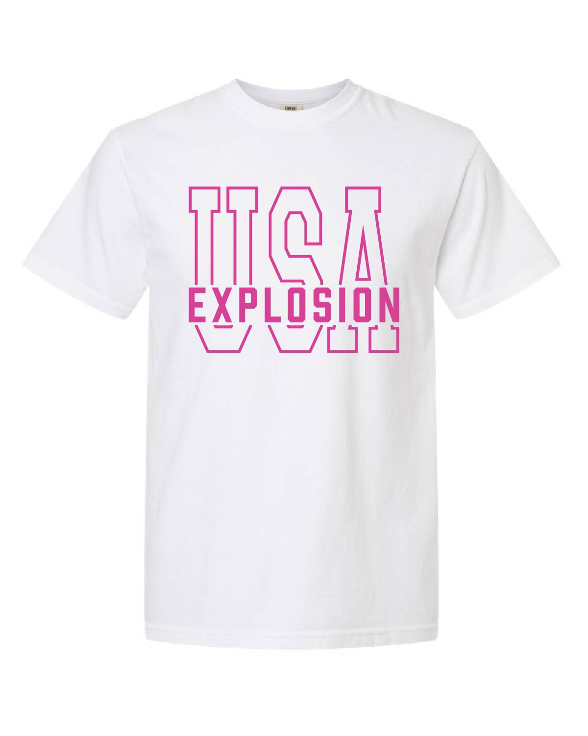 USA Explosion Softball - Comfort Colors Tee - USA Outline - 1717