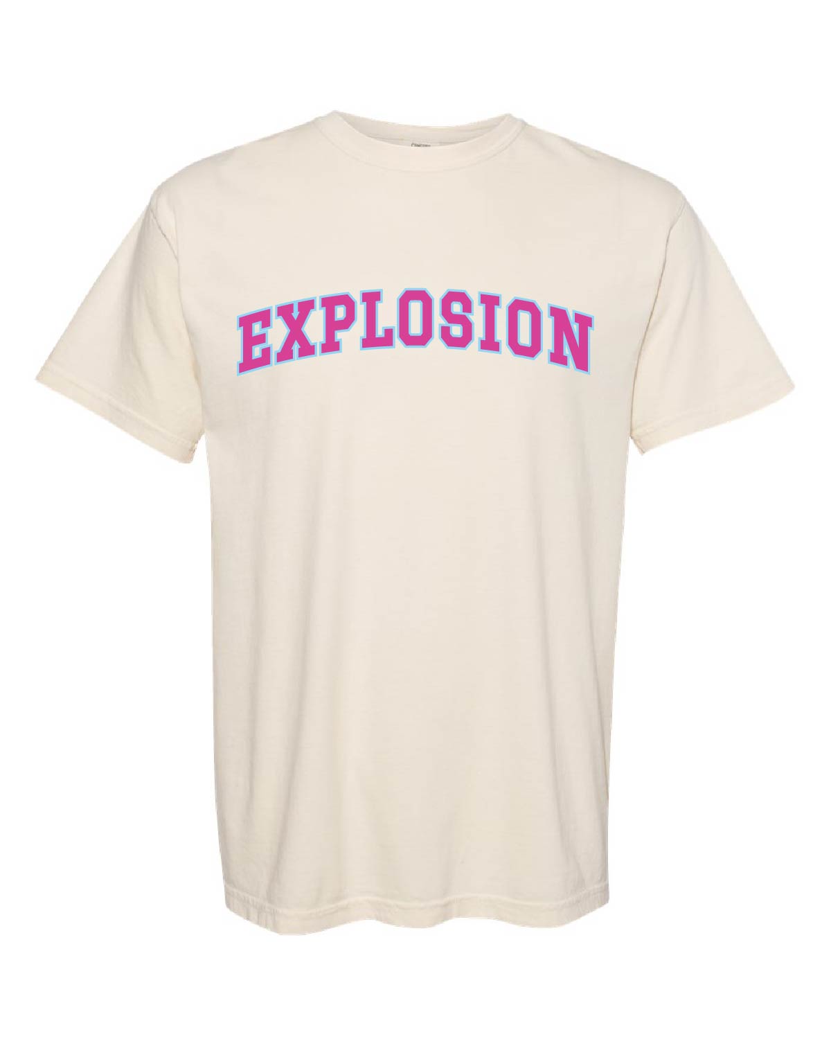 USA Explosion Softball - Comfort Colors Tee - Explosion (arched) Customer Number (back) - 1717