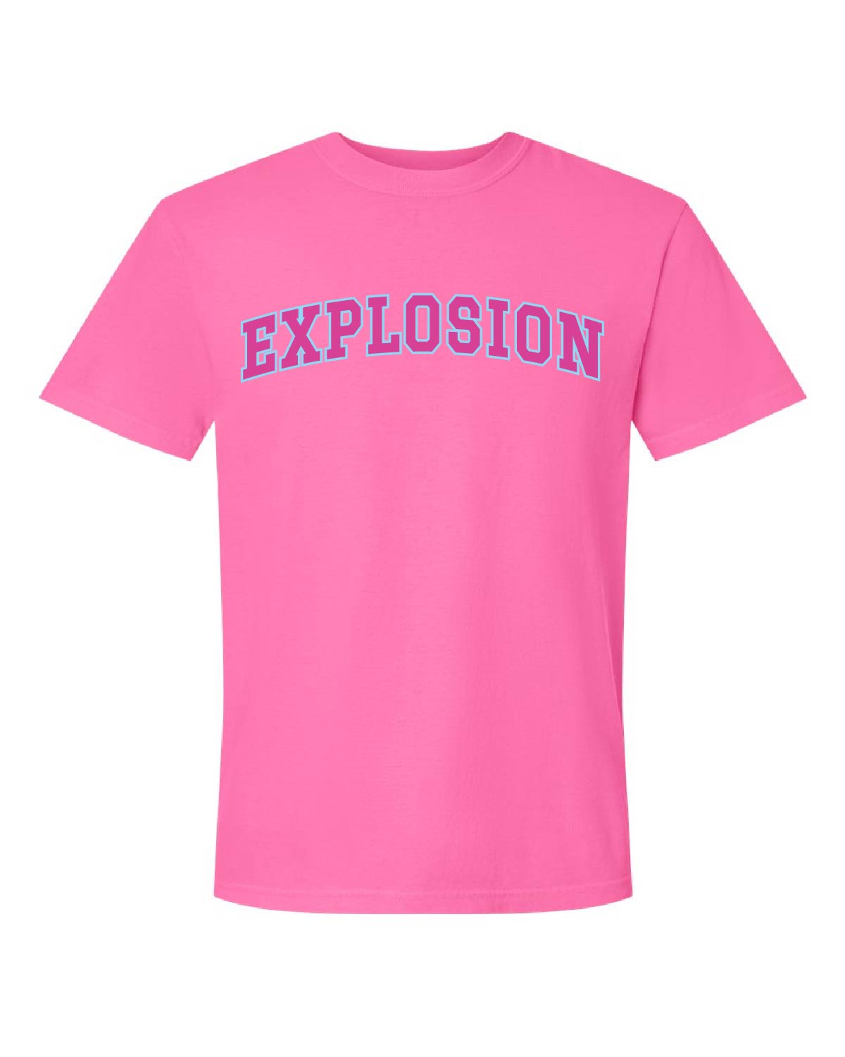 USA Explosion Softball - Comfort Colors Tee - Explosion (arched) Customer Number (back) - 1717