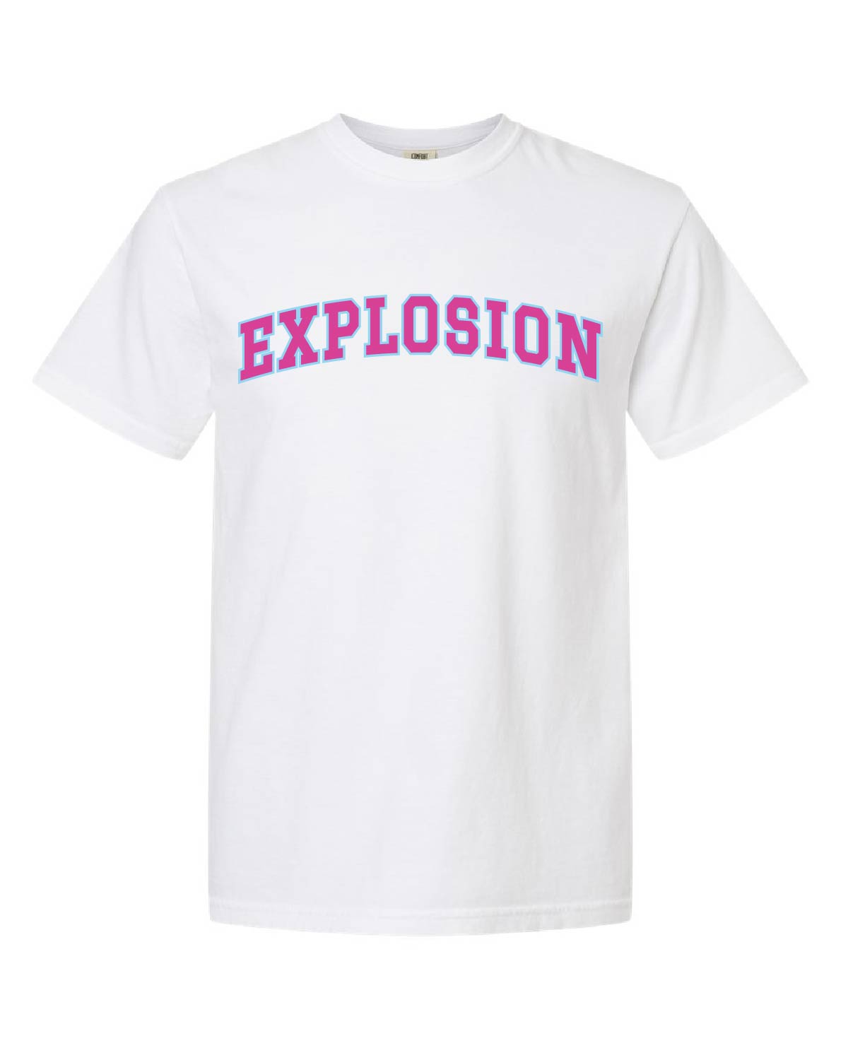 USA Explosion Softball - Comfort Colors Tee - Explosion (arched) Customer Number (back) - 1717