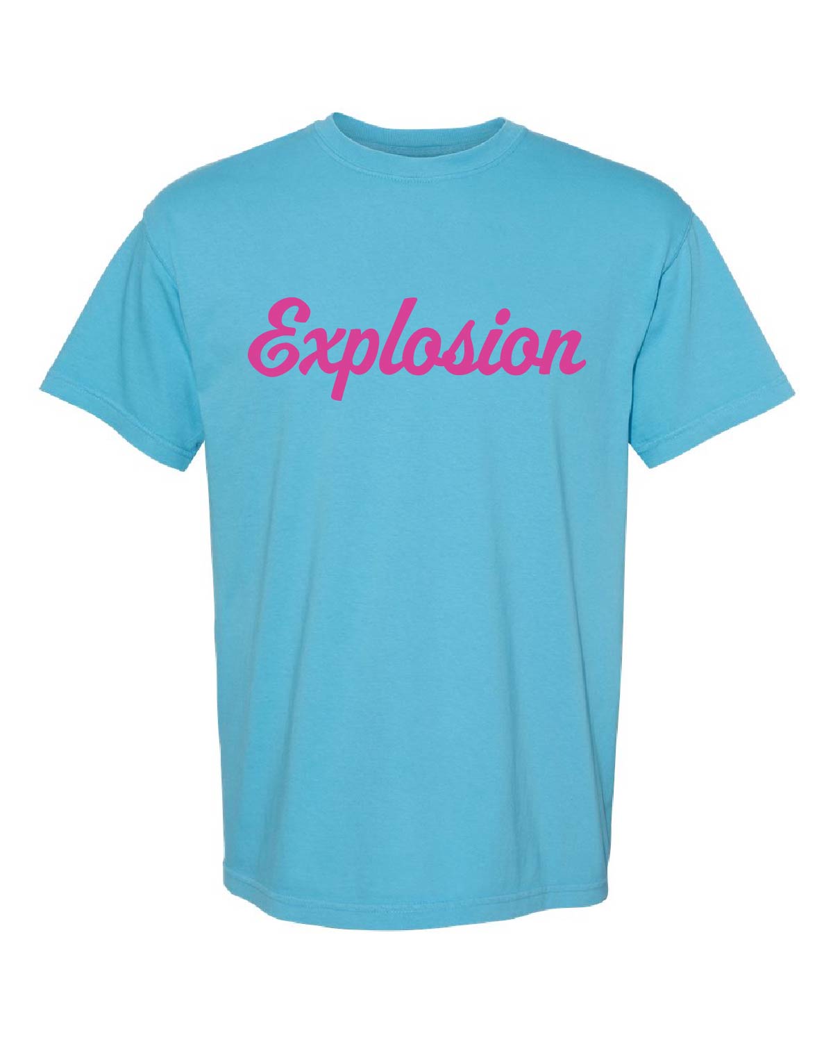 USA Explosion Softball - Comfort Colors Tee - Explosion (cursive) Customer Number (back) - 1717
