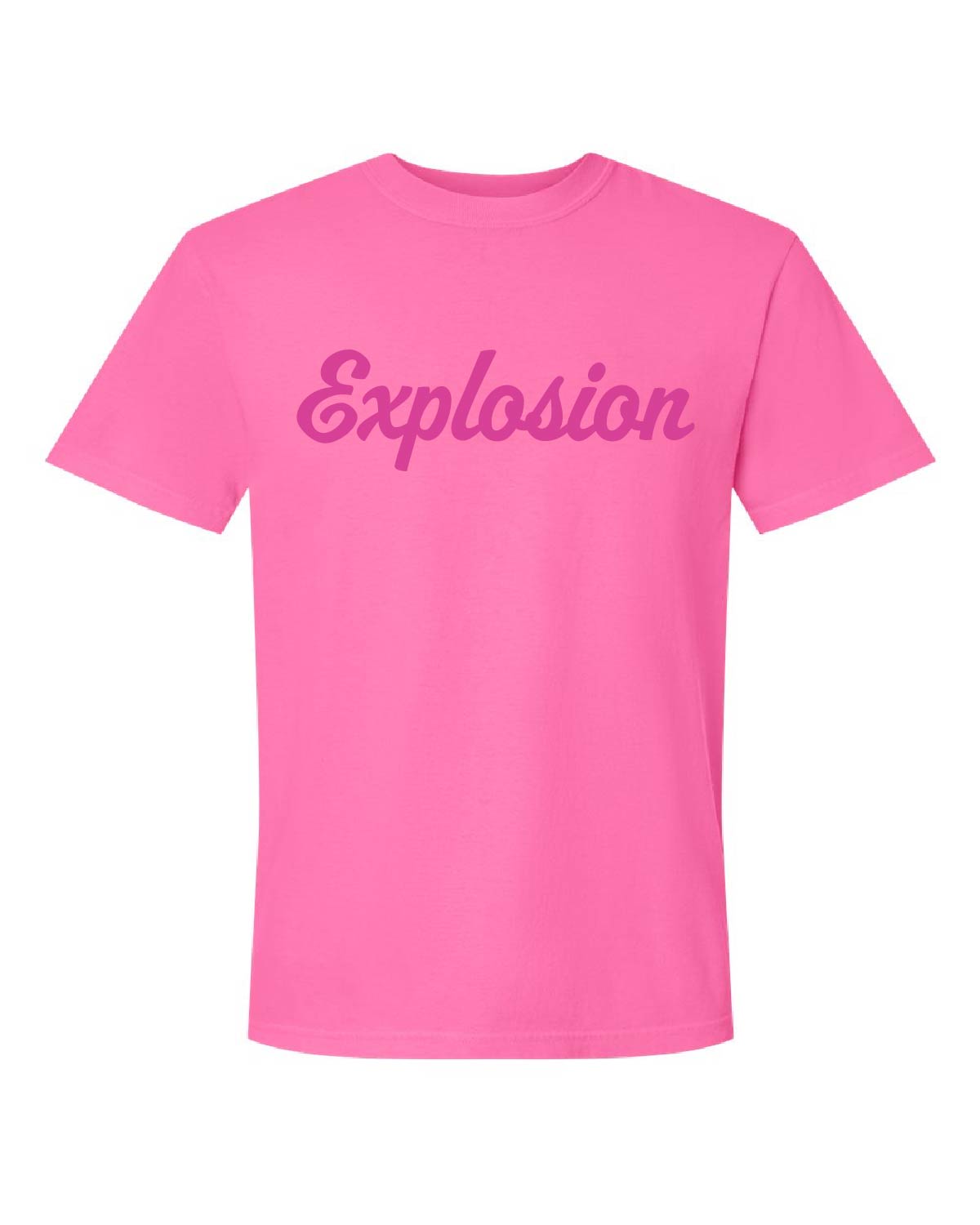 USA Explosion Softball - Comfort Colors Tee - Explosion (cursive) Customer Number (back) - 1717