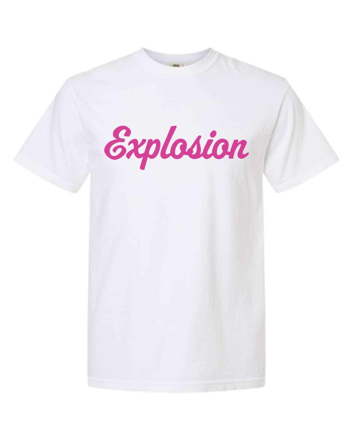 USA Explosion Softball - Comfort Colors Tee - Explosion (cursive) Customer Number (back) - 1717