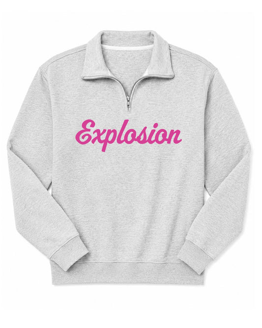 USA Explosion Softball - Quarter Zip Fleece - Explosion (cursive) - Custom Number (Back) - 995M