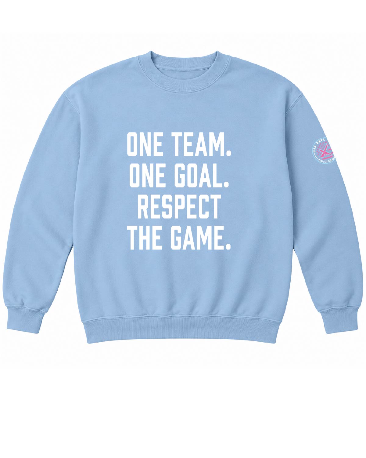 USA Explosion - Basic Fleece Crewneck - One Team. One Goal. Respect The Game. - 18000