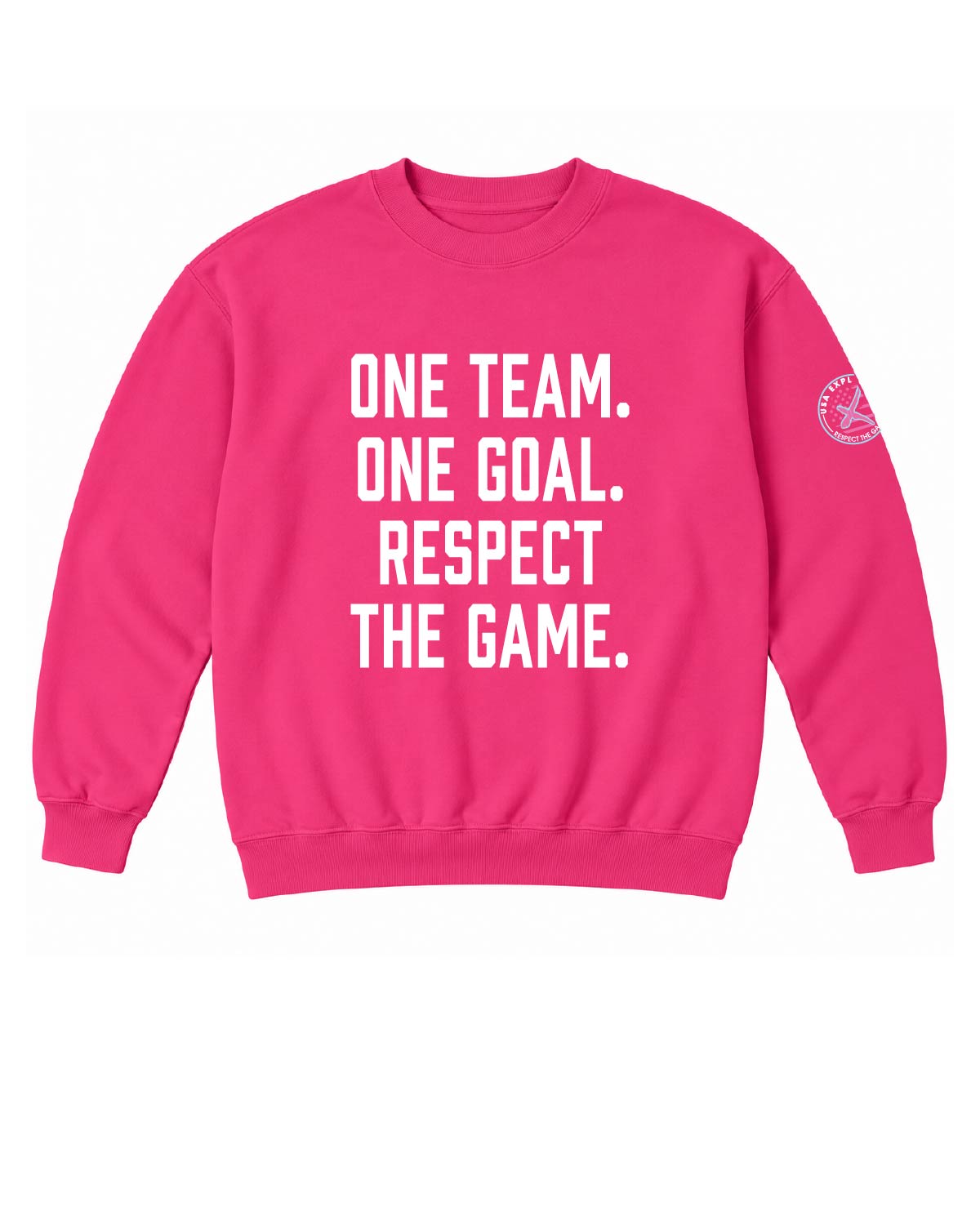 USA Explosion - Basic Fleece Crewneck - One Team. One Goal. Respect The Game. - 18000