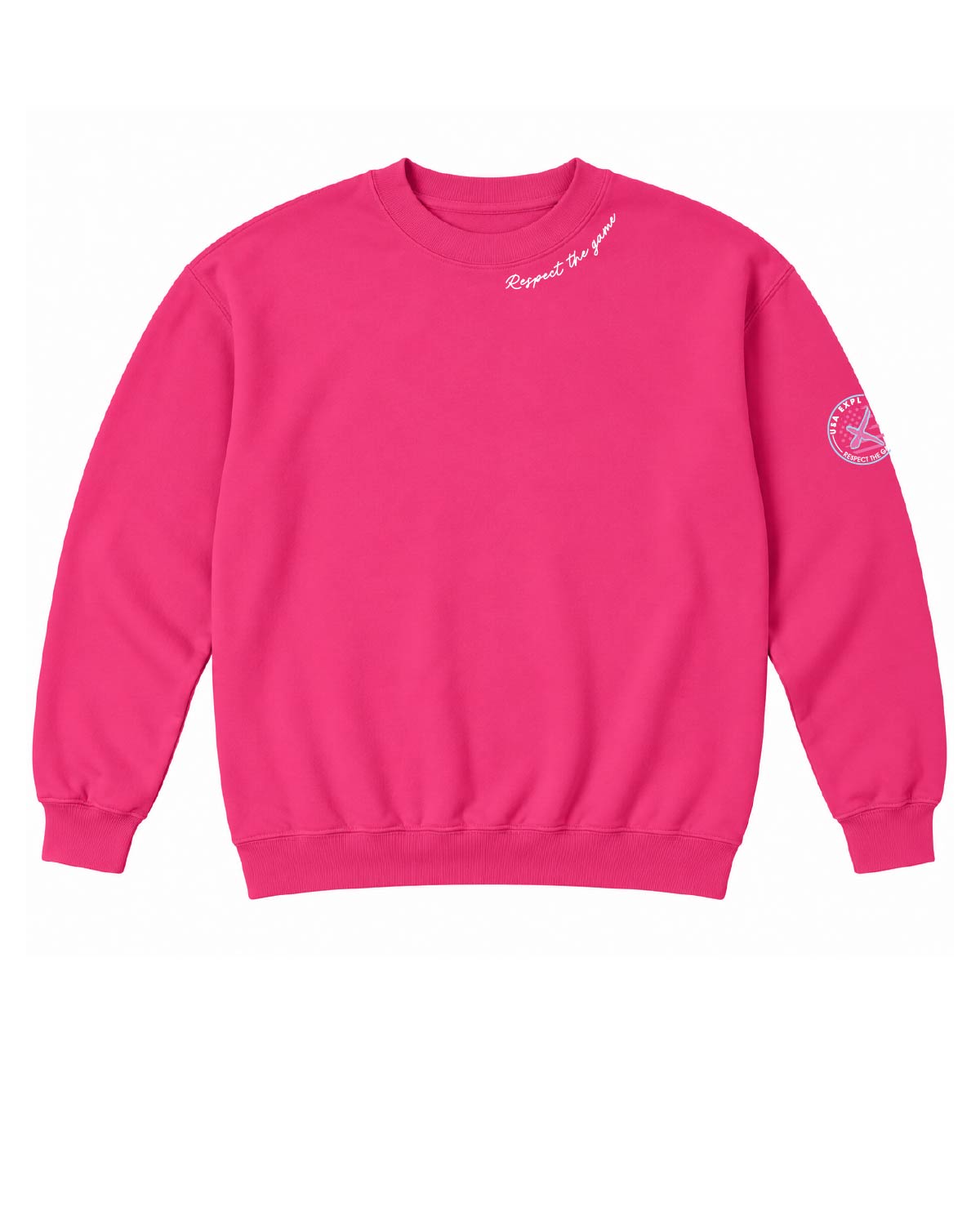 USA Explosion - Basic Fleece Crewneck - Respect The Game (neckline) - Custom Number (back) - 18000