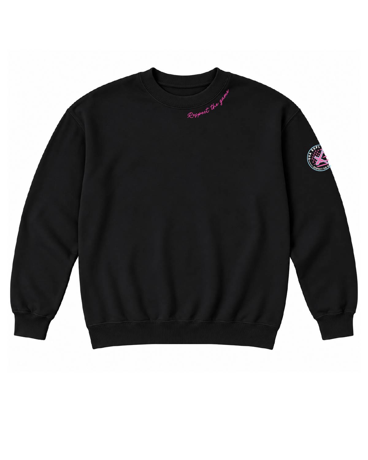 USA Explosion - Basic Fleece Crewneck - Respect The Game (neckline) - Custom Number (back) - 18000