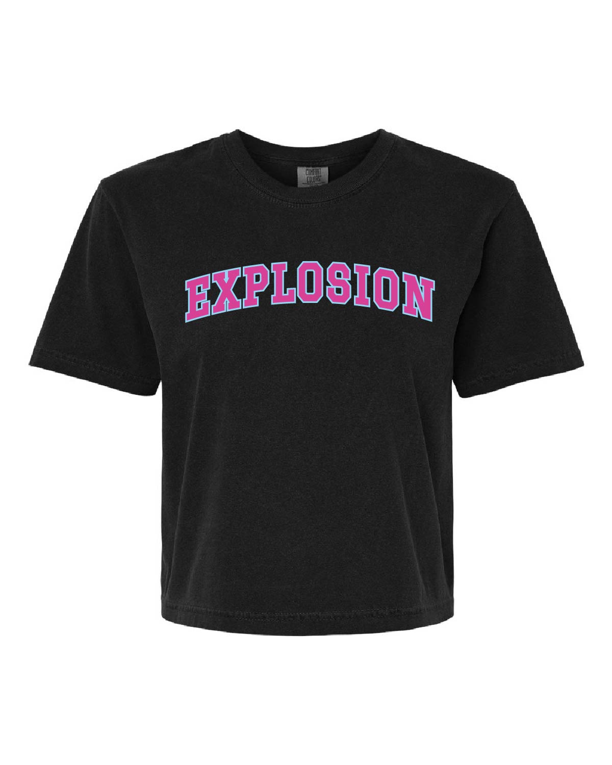 USA Explosion Softball - Comfort Color Cropped Tee - Explosion (arched) - 3023CL