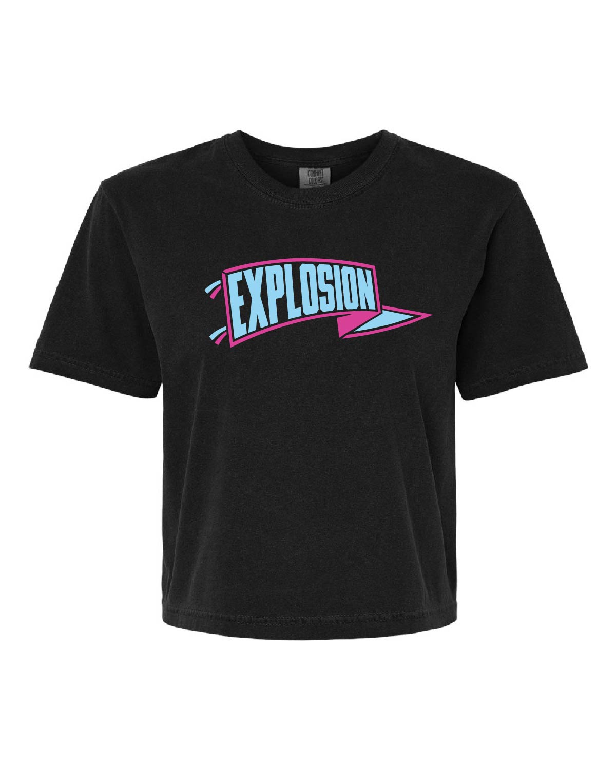 USA Explosion Softball - Comfort Color Cropped Tee - Explosion Banner - 3023CL