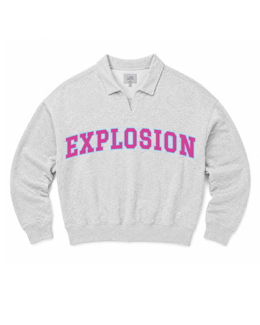 USA Explosion Softball - Element Polo Collar Crewneck - Explosion (Arched) - LS24012