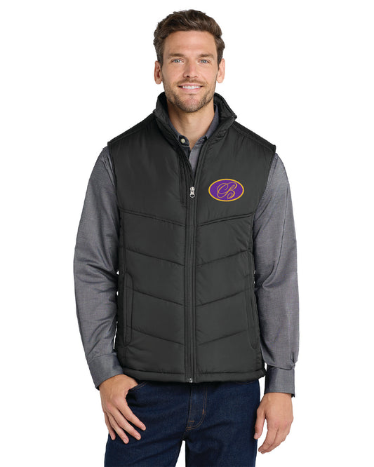 Broadmoor Skating - Embroidered - Front Pocket and Back Logo - Men’s Puff VEST J709