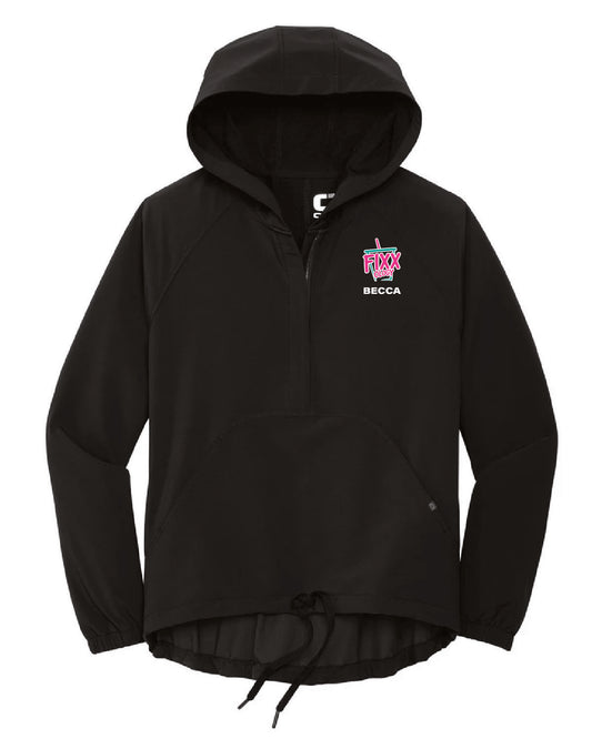Fixxology - Women's OGIO 1/4 Zip Windbreaker - Embroidered Design - LOG706