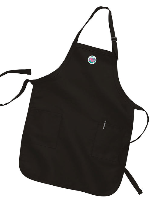 Fixxology - Q-Tees Full Length Apron w/ Pockets - Embroidered Design - Q4350