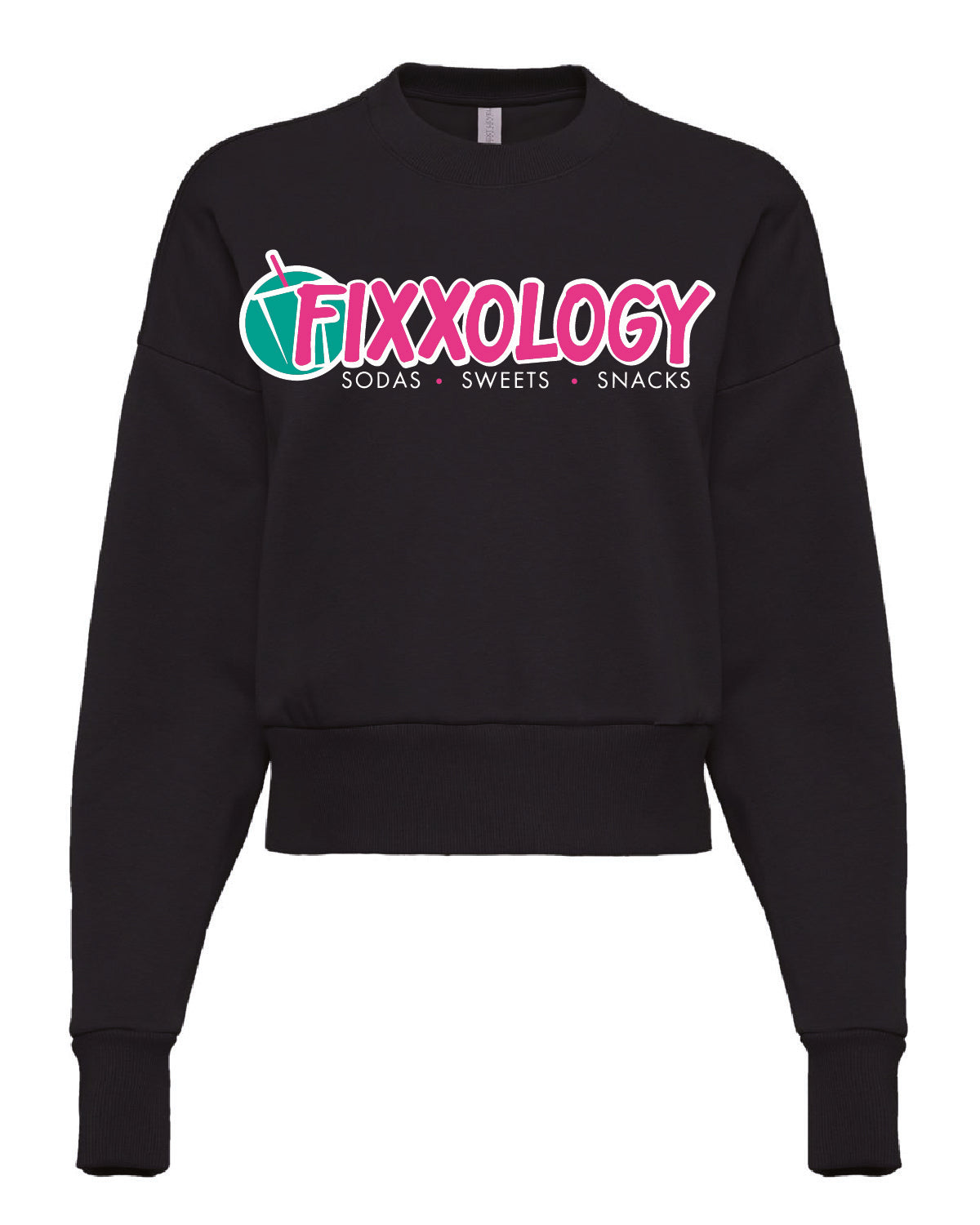 Women's Next Level Crop Sweatshirt - Printed Design