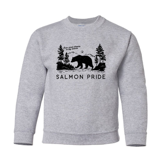 From Small Streams to Big Dreams Salmon Pride - Crewneck Sweatshirts