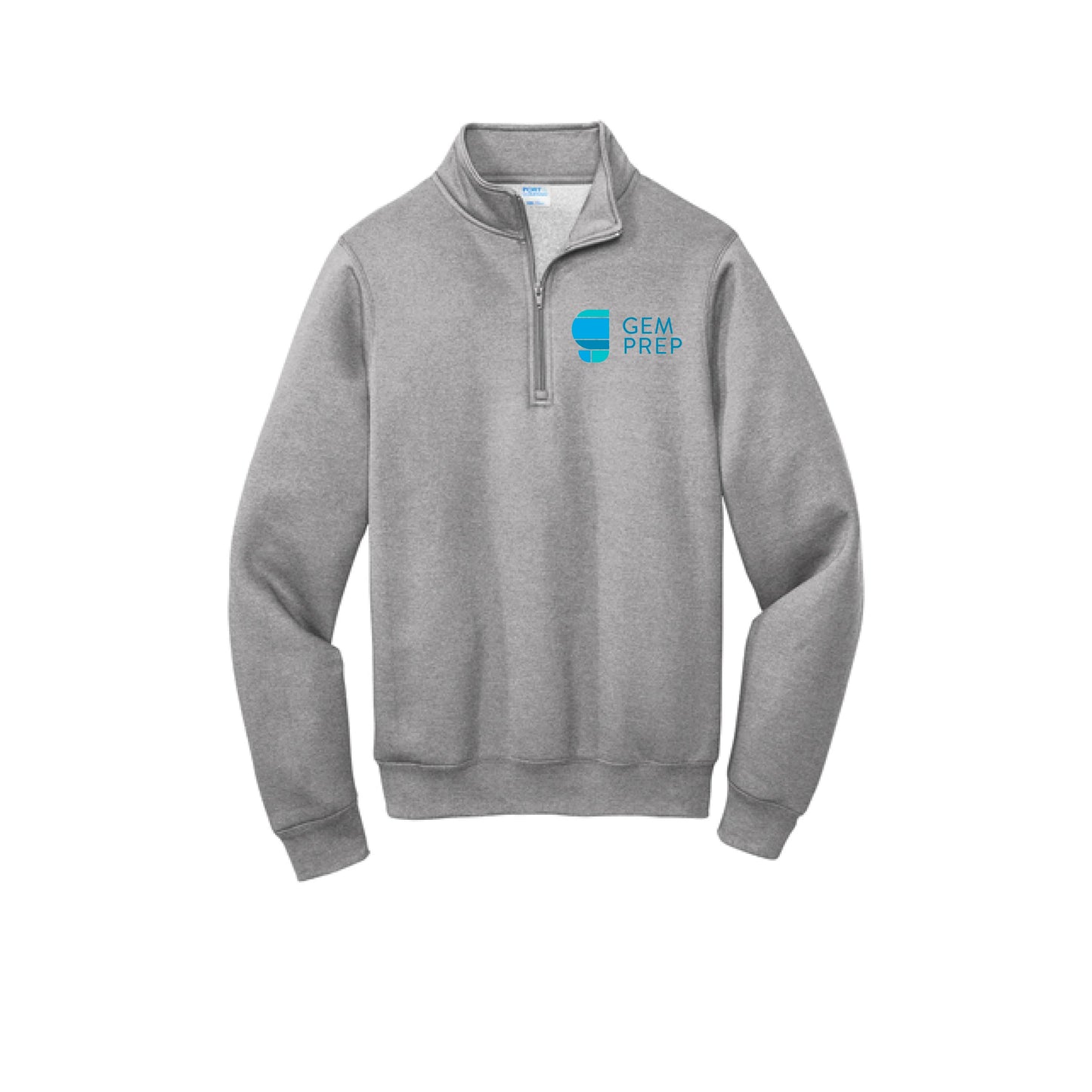 Gem Prep Dress Code - Embroidered Port & Co™ Core Fleece 1/4-Zip Pullover Sweatshirt - PC78Q