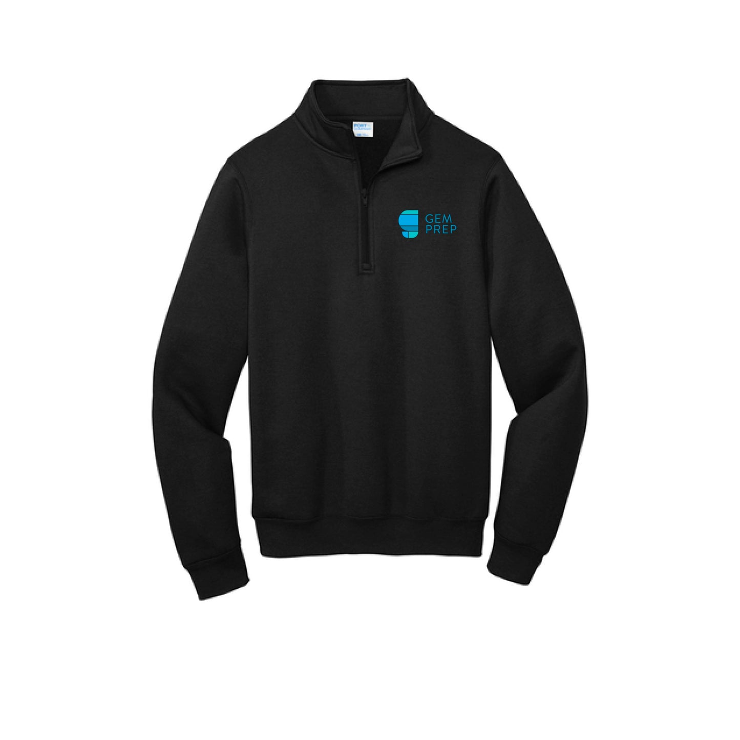 Gem Prep Dress Code - Embroidered Port & Co™ Core Fleece 1/4-Zip Pullover Sweatshirt - PC78Q