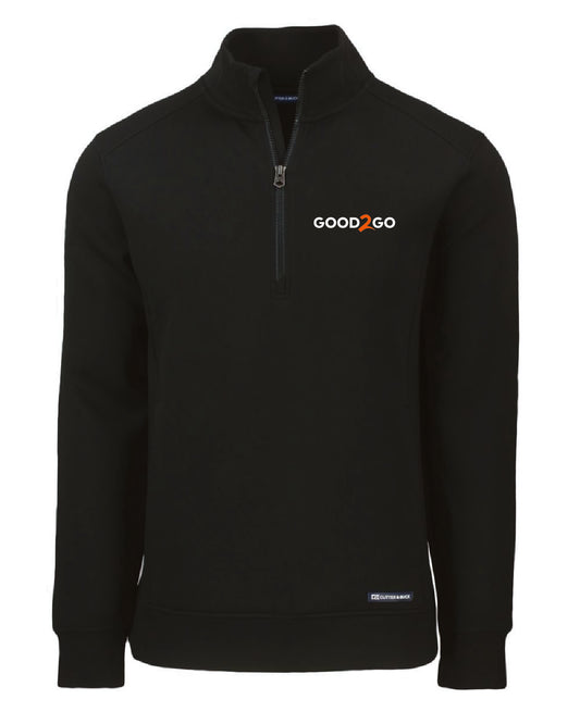 Good2Go - Embroidered - Pocket Design - Cutter + Buck Men's Knit Quarter Zip - MCK01308