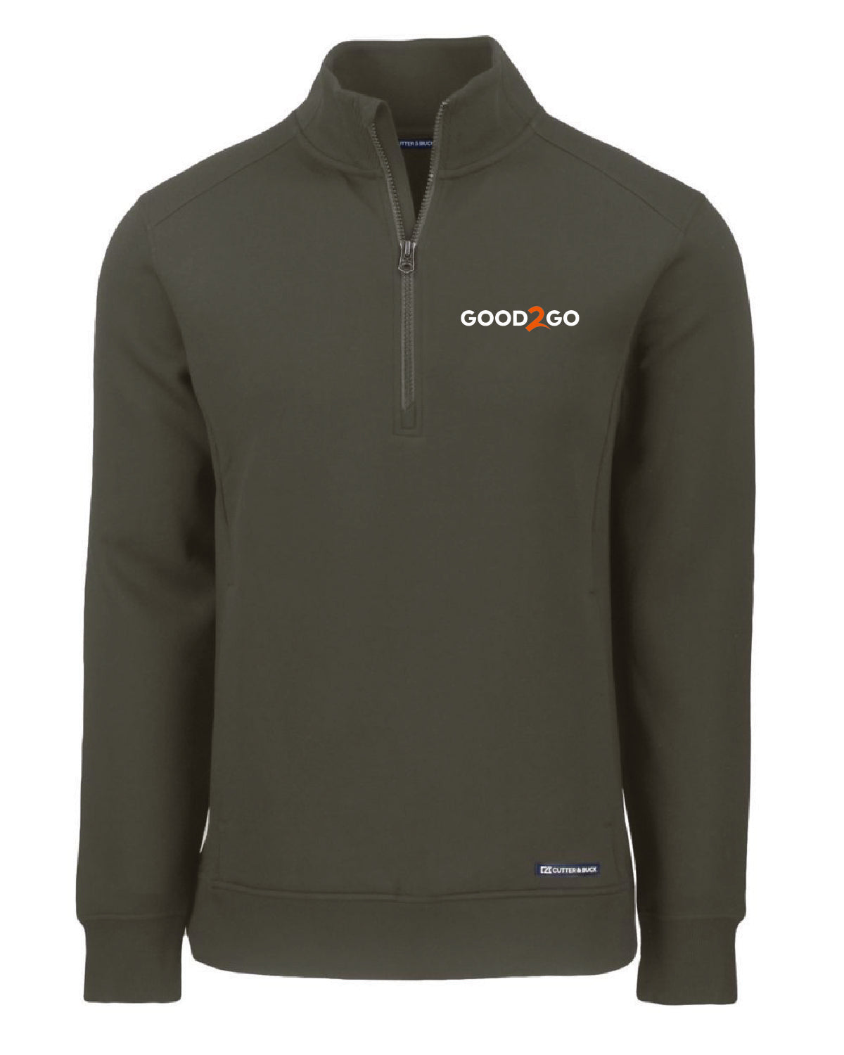 Good2Go - Embroidered - Pocket Design - Cutter + Buck Men's Knit Quarter Zip - MCK01308