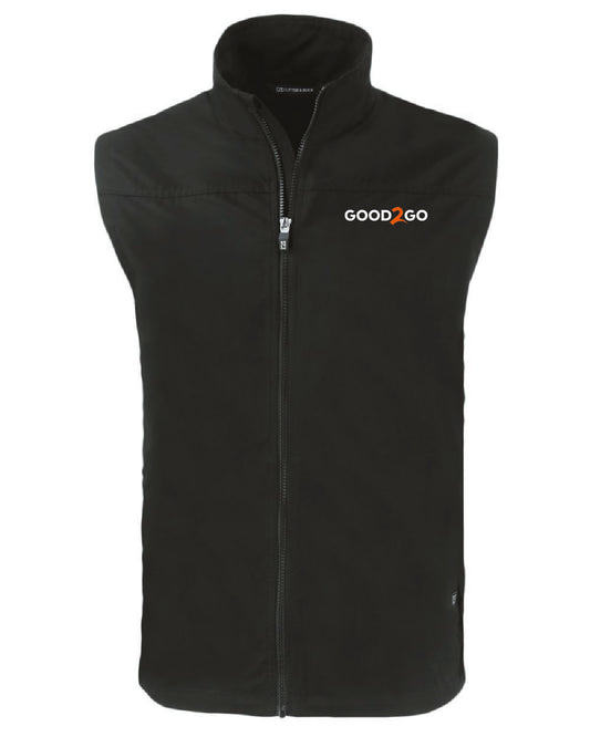 Good2Go - Embroidered - Pocket Design - Cutter + Buck Men's Full Zip Vest - MCO00083