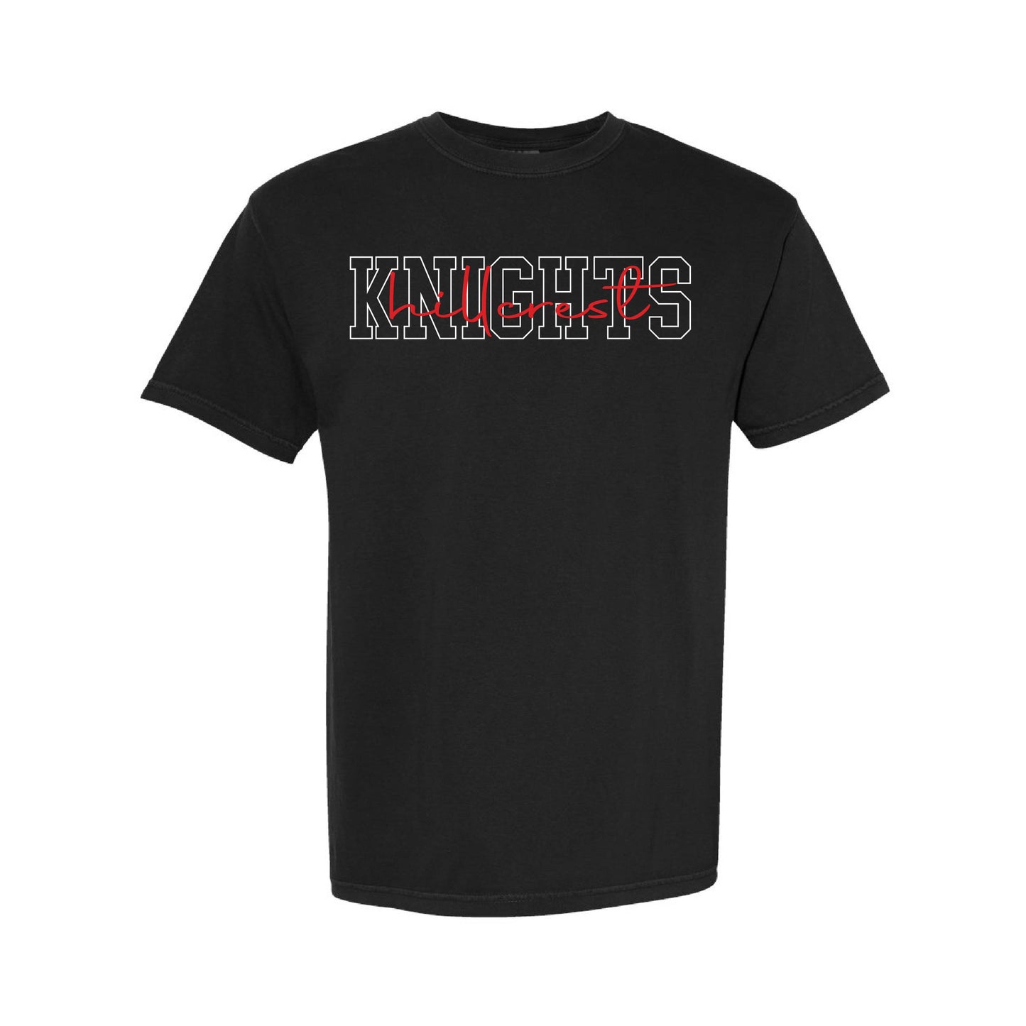 Hillcrest Knights TEXT ONLY - Comfort Colors Tee