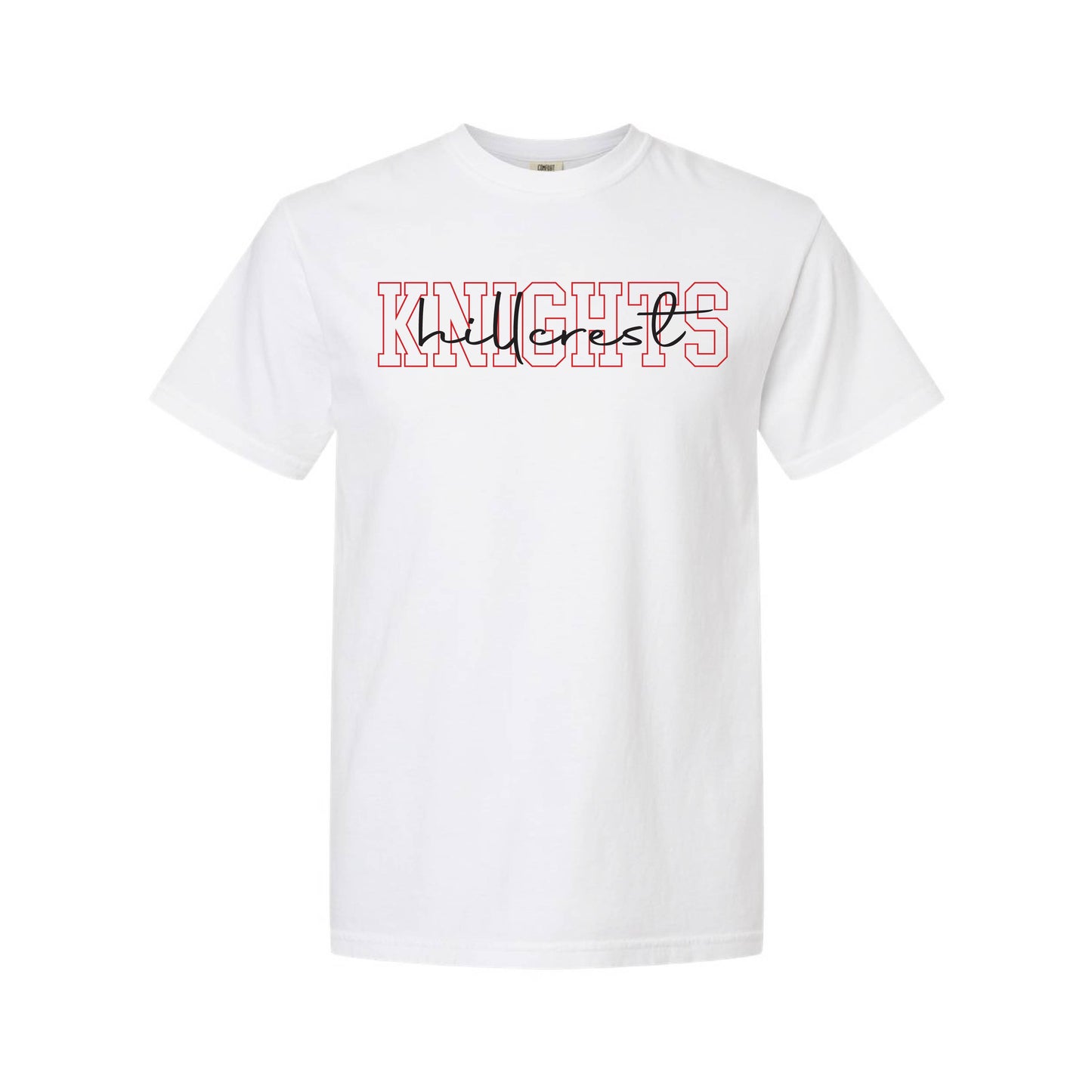 Hillcrest Knights TEXT ONLY - Comfort Colors Tee