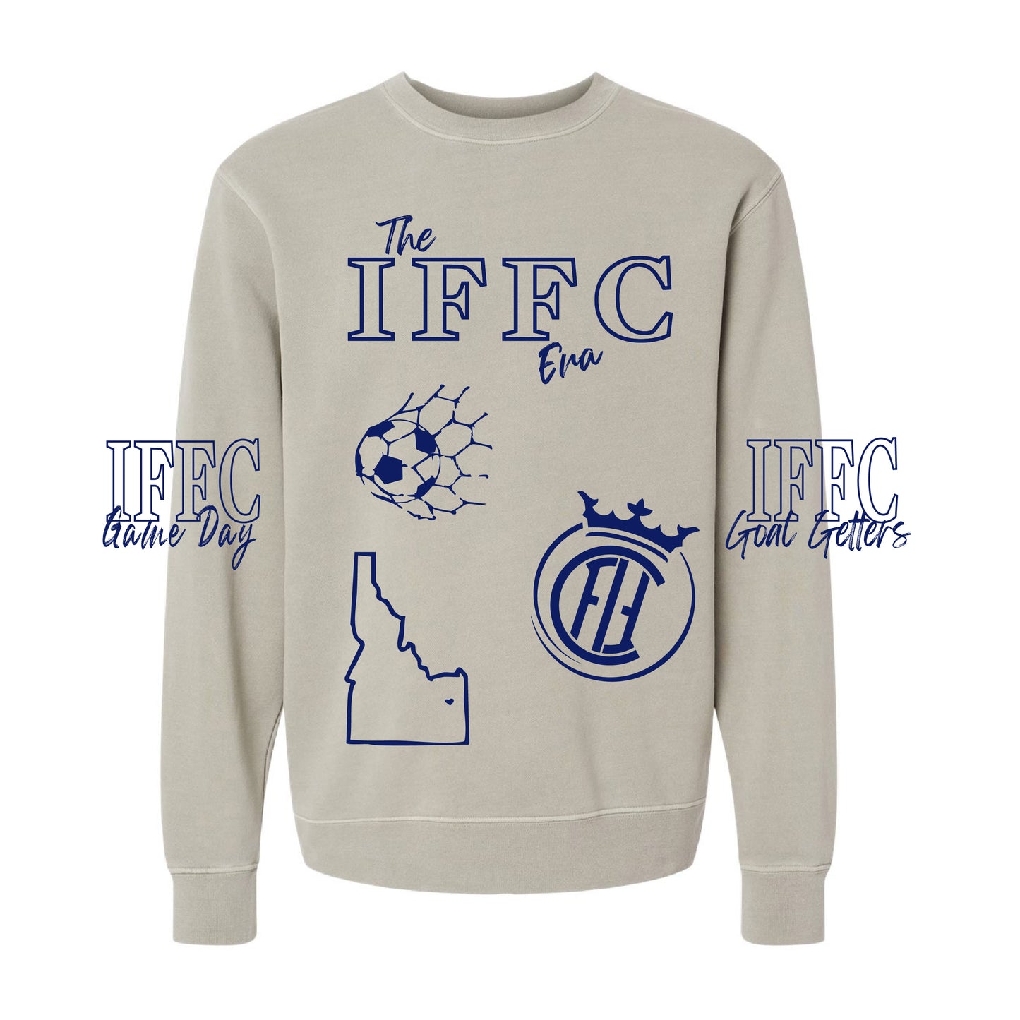 The IFFC Era (images all over front & back) - Cement Pigment Dye Sweatshirt