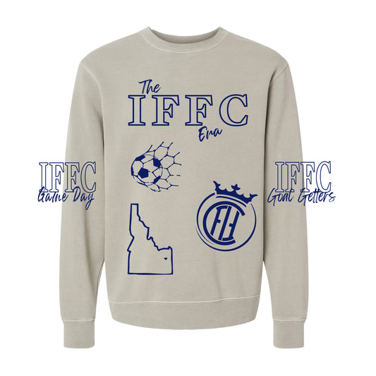 The IFFC Era (images all over front & back) - Cement Pigment Dye Sweatshirt