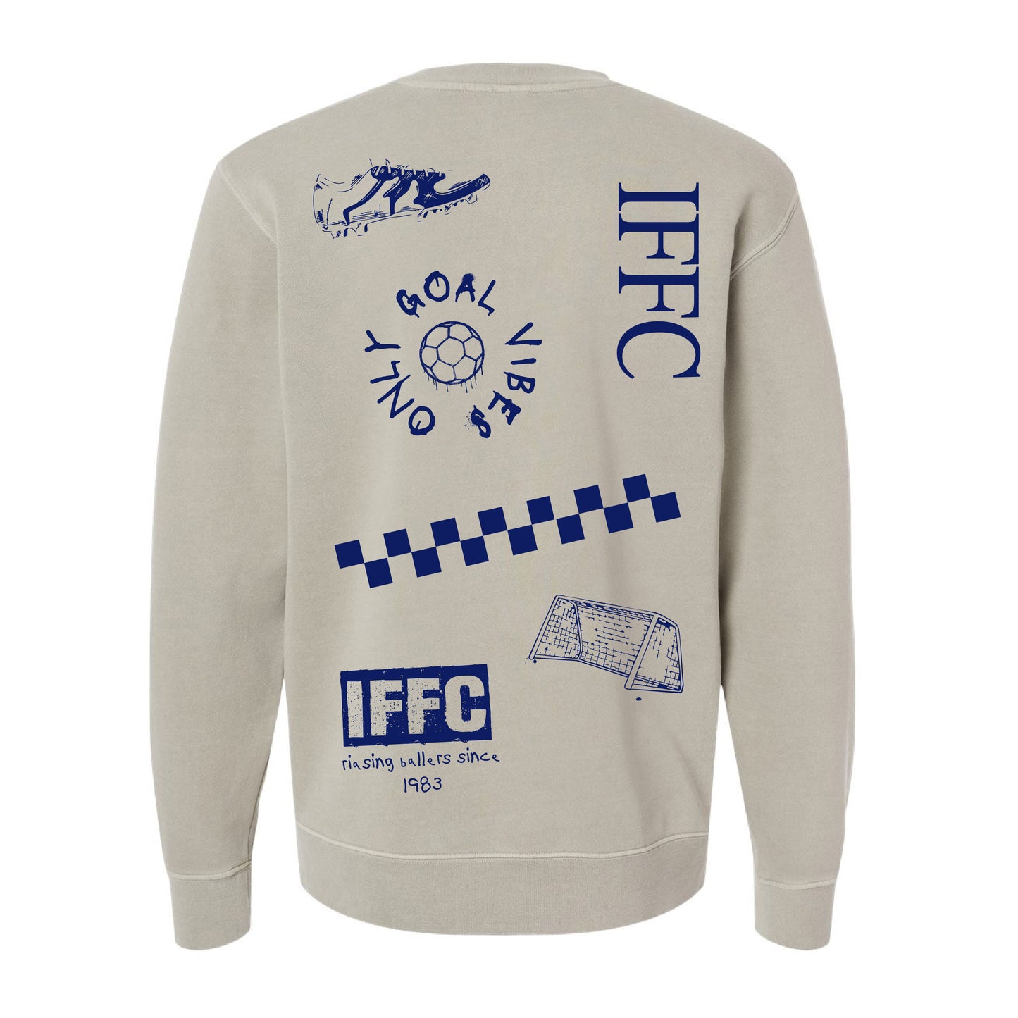 The IFFC Era (images all over front & back) - Cement Pigment Dye Sweatshirt